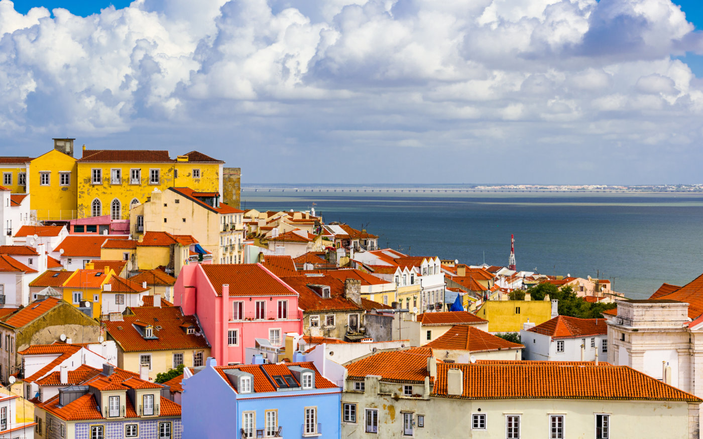 Lisbon, Portugal cityscape in the Alfama District.